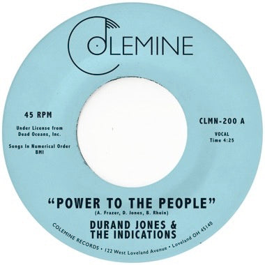 DURAND JONES - POWER TO THE PEOPLE Vinyl 7"