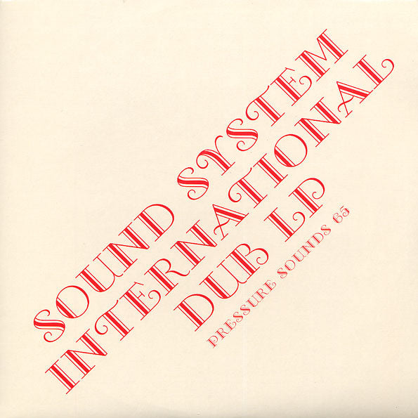 KING TUBBY - SOUND SYSTEM INTERNATIONAL DUB Vinyl LP