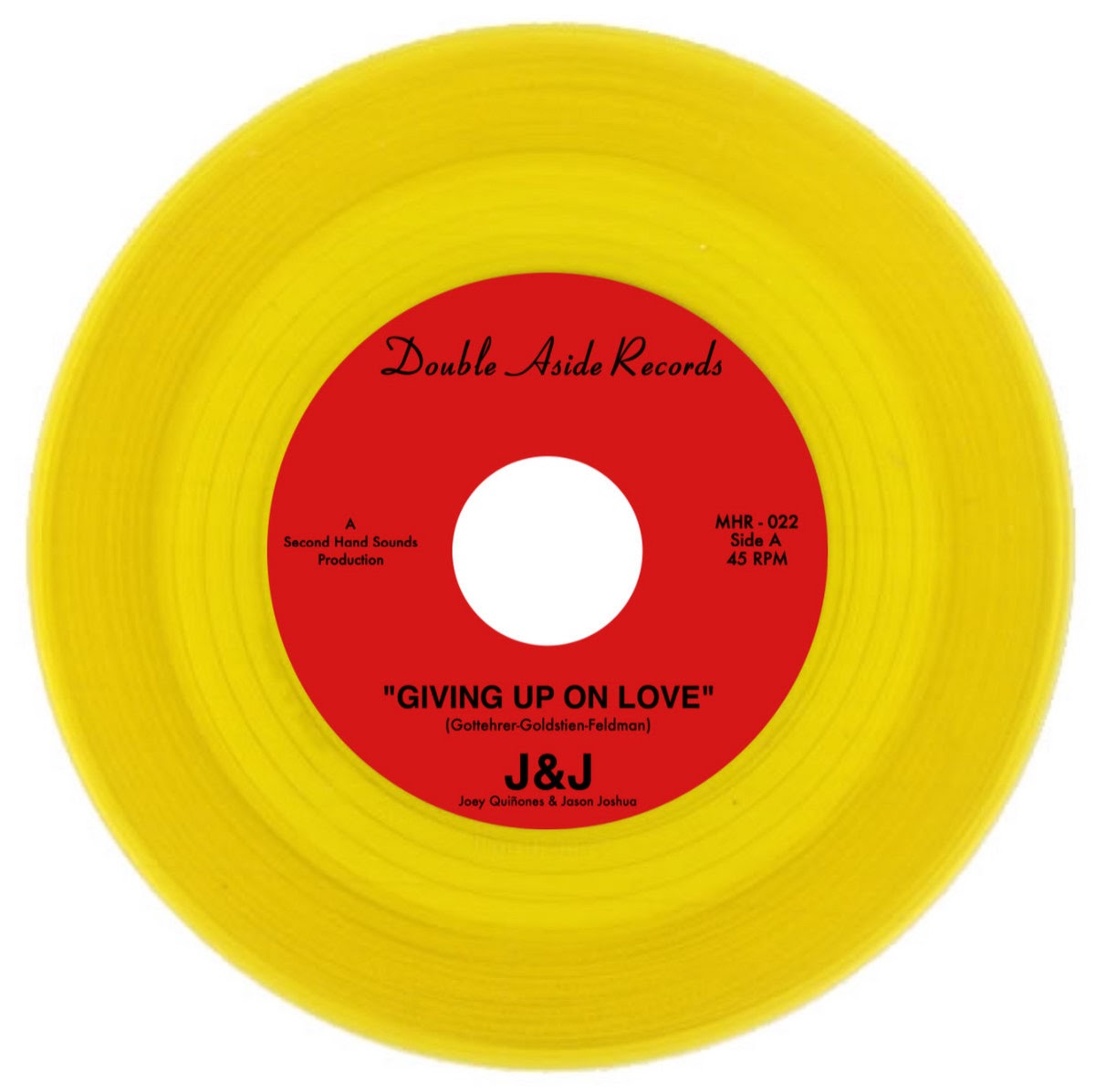 J & J - GIVING UP ON LOVE Vinyl 7"