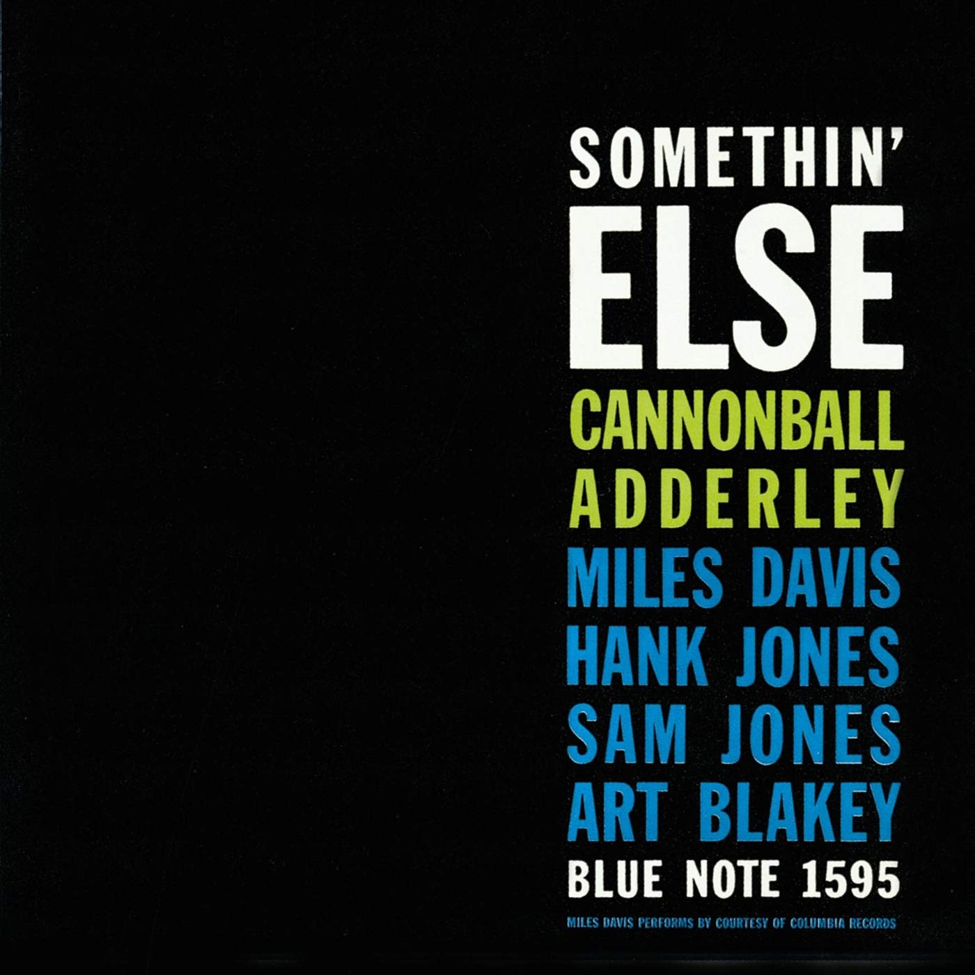CANNONBALL ADDERLEY - SOMETHIN ELSE Vinyl LP