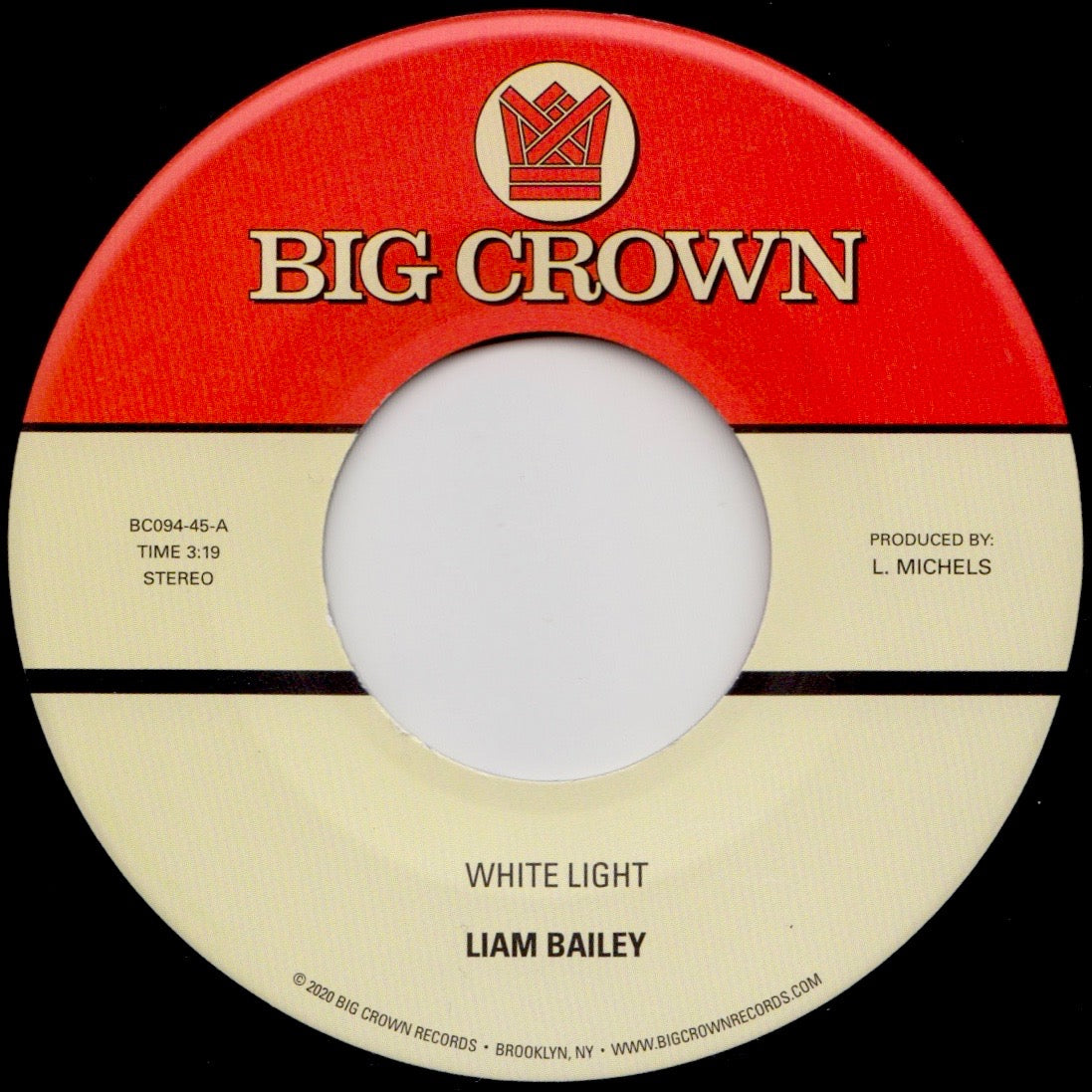 BAILEY, LIAM  - WHITE LIGHT / COLD & CLEAR Vinyl 7"