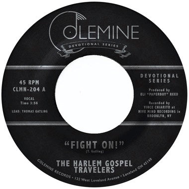 HARLEM GOSPEL TRAVELERES - FIGHT ON (Clear Vinyl) 7"
