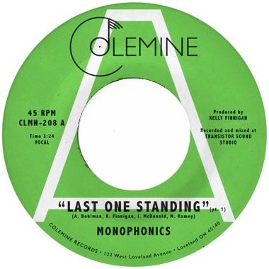 MONOPHONICS - LAST ONE STANDING (Clear Vinyl) 7"