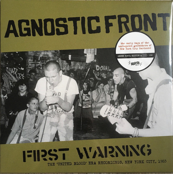 AGNOSTIC FRONT - FIRST WARNING Vinyl LP