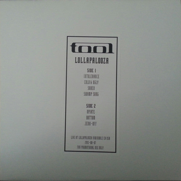 TOOL - LOLLAPALOOZA 1993 Vinyl LP