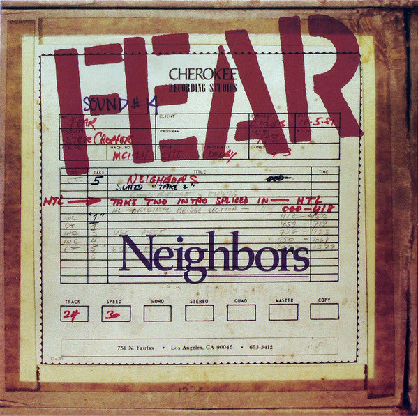 FEAR - NEIGHBORS Vinyl 7"
