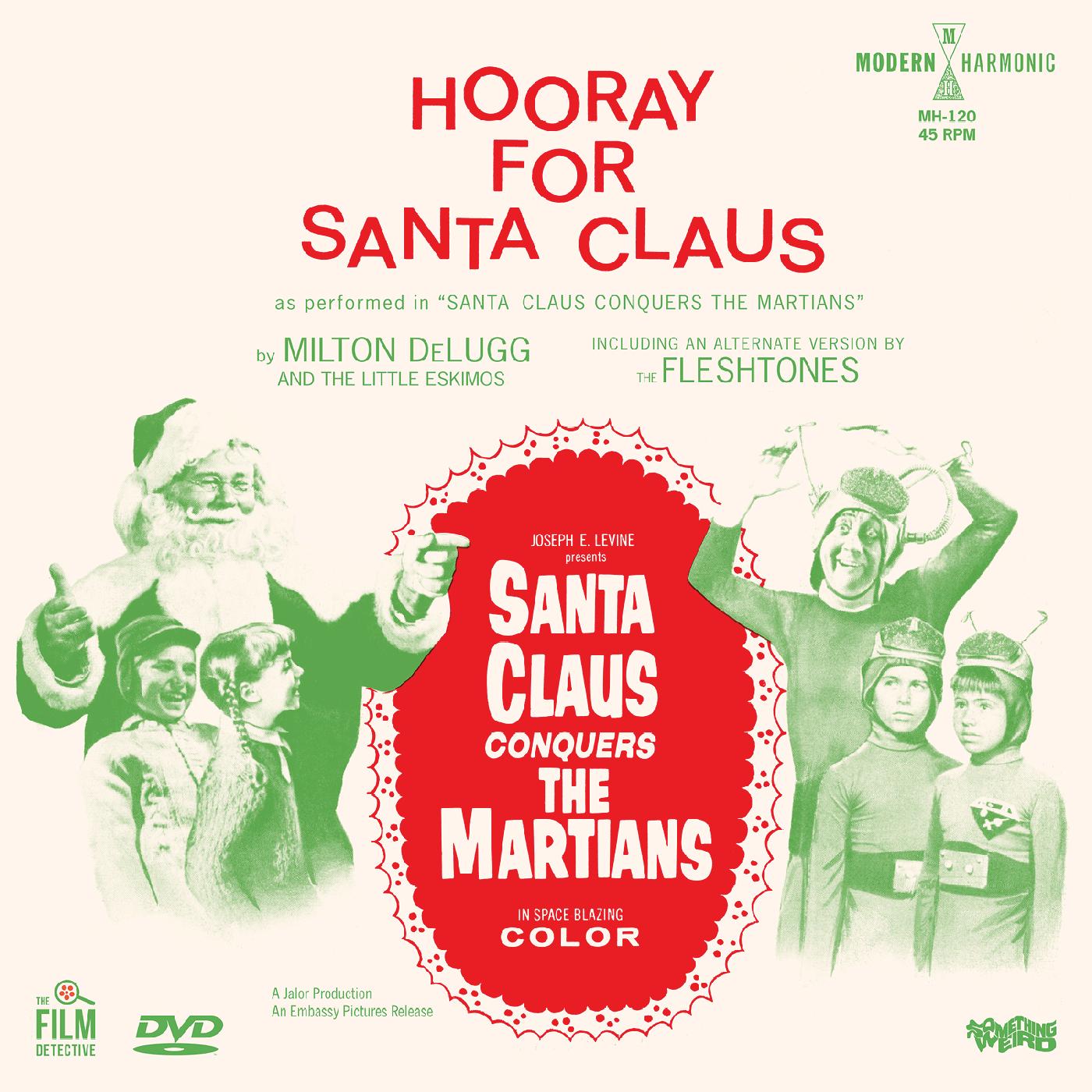 MILTON DELUGG + FLESHTONES - HOORAY FOR CHRISTMAS 7" + DVD