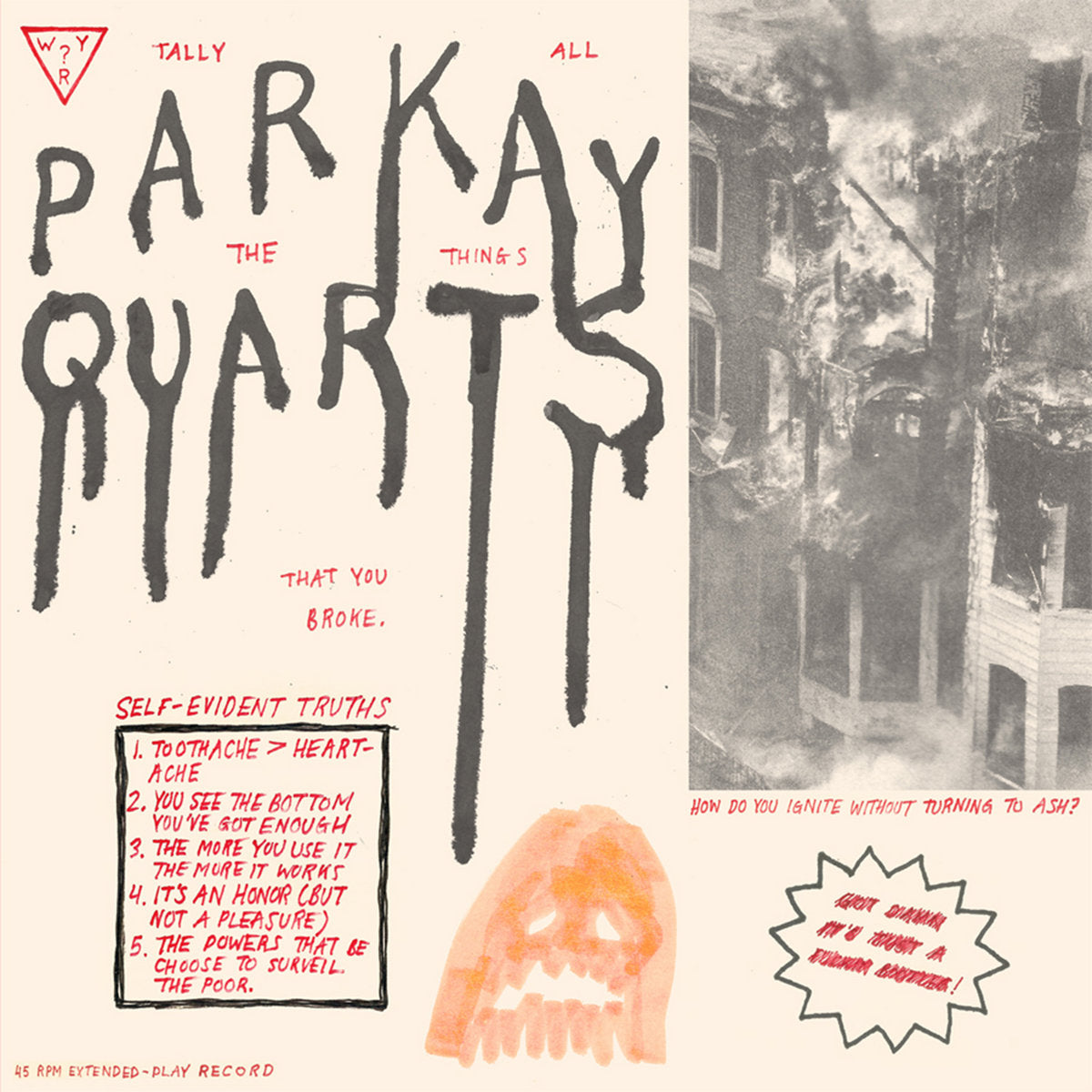 PARQUET COURTS - TALLY ALL THE THINGS THAT YOU BROKE Vinyl 12" EP