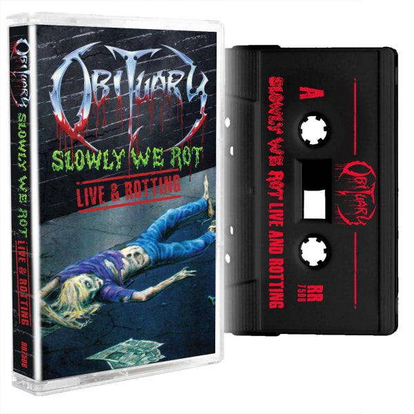 OBITUARY - SLOWLY WE ROT (LIVE & ROTTING) Cassette Tape