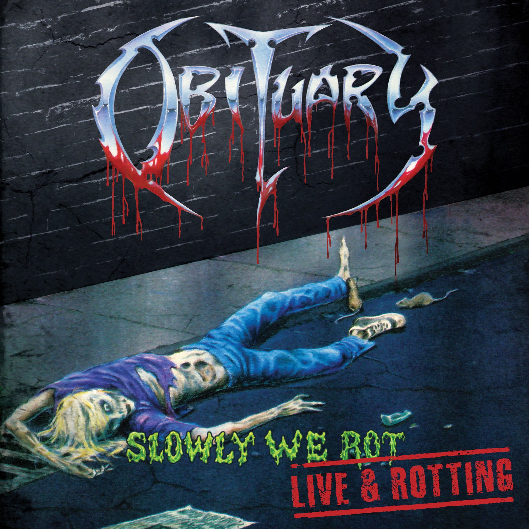 OBITUARY - SLOWLY WE ROT (LIVE & ROTTING) Green Vinyl LP